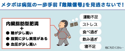 メタボリックシンドロームって？健康への悪影響！
